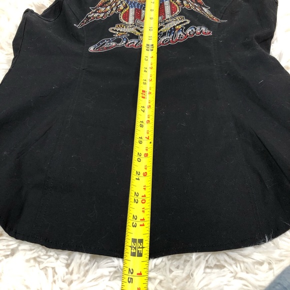 Harley Davidson zip up patriotic sleeveless Amazing top. NWT! Freedom Eagle #1❤️ - Picture 4 of 15